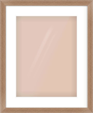 Walnut Flat Frame for 12 × 16in artwork, with Smooth White Single Mount