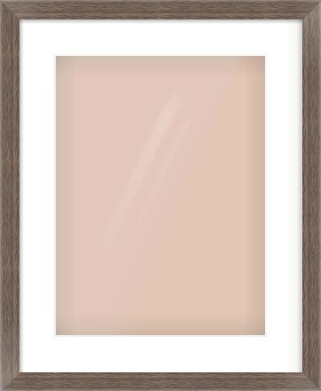 Dark Walnut Flat Frame for 12 × 16in artwork, with Smooth White Single Mount