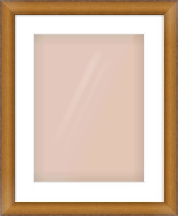 Bronze Cushion Frame for 12 × 16in artwork, with Smooth White Single Mount