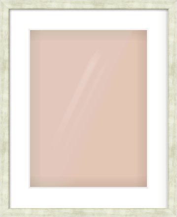 Champagne Flat Frame for 12 × 16in artwork, with Smooth White Single Mount