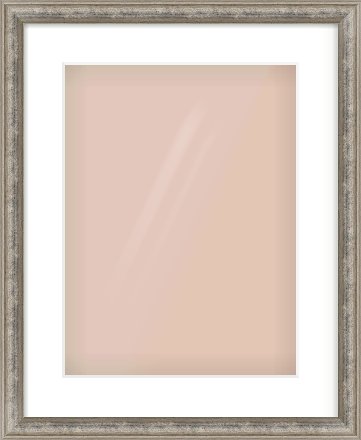 Silver Dome Frame for 12 × 16in artwork, with Smooth White Single Mount
