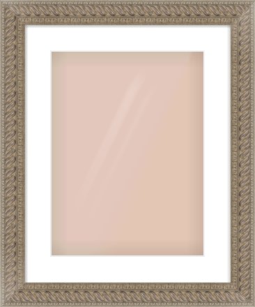 Silver Dome Frame for 12 × 16in artwork, with Smooth White Single Mount