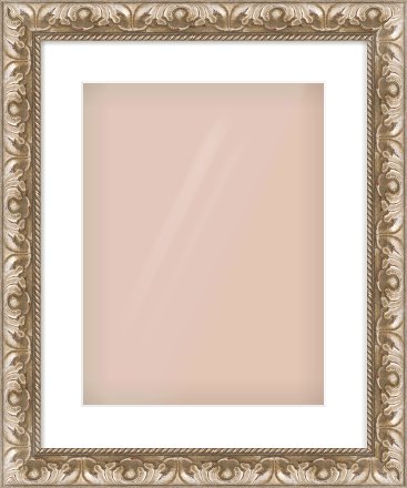 Silver Scoop Frame for 12 × 16in artwork, with Smooth White Single Mount