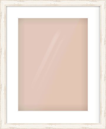 White Scoop Frame for 12 × 16in artwork, with Smooth White Single Mount