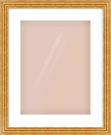 Gold Reverse Frame for 12 × 16in artwork, with Smooth White Single Mount
