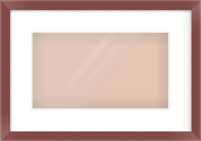Maroon Paint Flat Frame for 32 × 18cm artwork, with Smooth White Single Mount