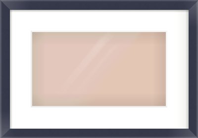 Navy Paint Flat Frame for 32 × 18cm artwork, with Smooth White Single Mount