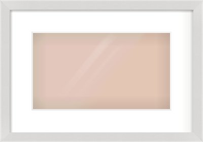 Silver Flat Frame for 32 × 18cm artwork, with Smooth White Single Mount