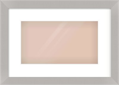 Grey Flat Frame for 32 × 18cm artwork, with Smooth White Single Mount