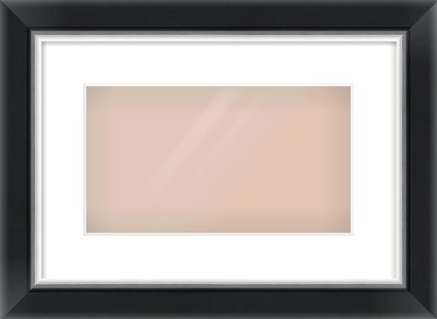 Black/Silver Reverse Frame for 32 × 18cm artwork, with Smooth White Single Mount