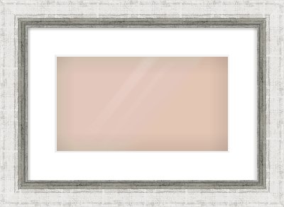 Silver Reverse Frame for 32 × 18cm artwork, with Smooth White Single Mount