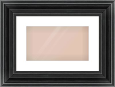 Black Spoon Frame for 32 × 18cm artwork, with Smooth White Single Mount