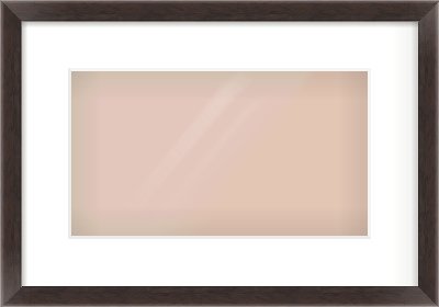 Brown Flat Frame for 32 × 18cm artwork, with Smooth White Single Mount