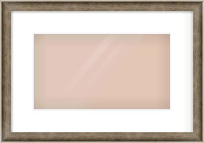 Silver Scoop Frame for 32 × 18cm artwork, with Smooth White Single Mount