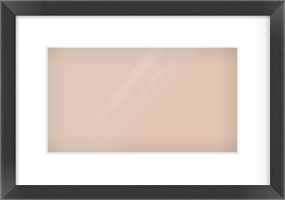 Black Flat Frame for 32 × 18cm artwork, with Smooth White Single Mount