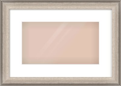 Champagne Silver Scoop Frame for 32 × 18cm artwork, with Smooth White Single Mount