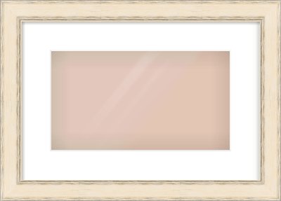 GOLD Flat Frame for 32 × 18cm artwork, with Smooth White Single Mount