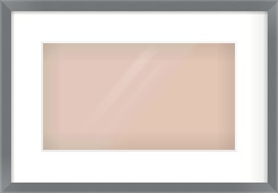 Grey Flat Frame for 32 × 18cm artwork, with Smooth White Single Mount