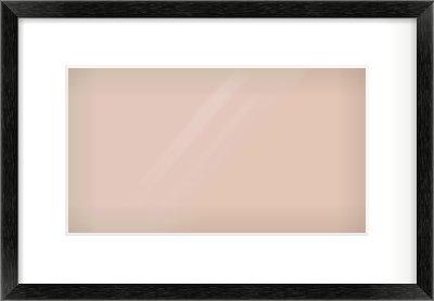 Black Wood Grain Flat Frame for 32 × 18cm artwork, with Smooth White Single Mount