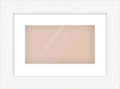 Natural Grain / White Stain Stepped Frame for 32 × 18cm artwork, with Smooth White Single Mount
