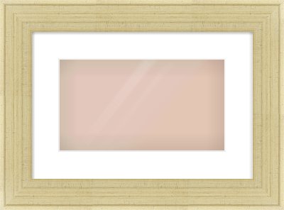 Silver Flat Frame for 32 × 18cm artwork, with Smooth White Single Mount