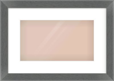 Dark Grey Flat Frame for 32 × 18cm artwork, with Smooth White Single Mount