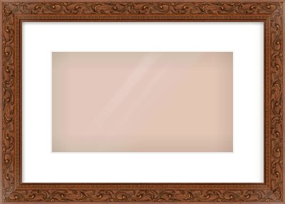 Maroon Decorative Frame for 32 × 18cm artwork, with Smooth White Single Mount