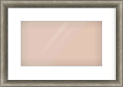 Silver Spoon Frame for 32 × 18cm artwork, with Smooth White Single Mount