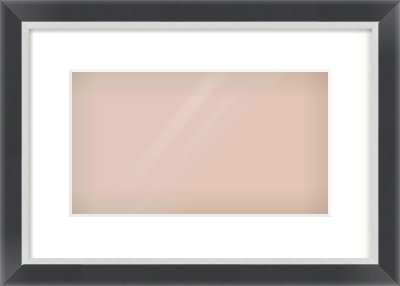 Black/Silver Flat Frame for 32 × 18cm artwork, with Smooth White Single Mount