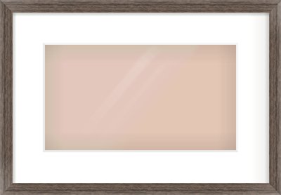 Dark Walnut Flat Frame for 32 × 18cm artwork, with Smooth White Single Mount