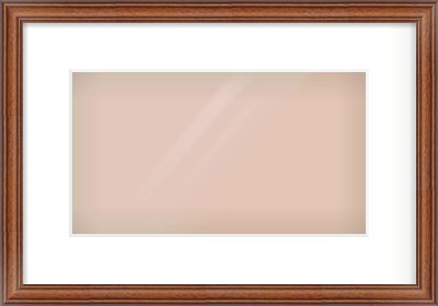 Brown Cushion Frame for 32 × 18cm artwork, with Smooth White Single Mount