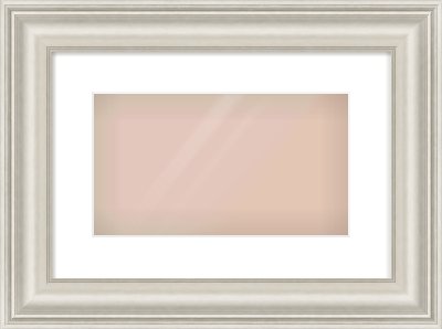 Silver Scoop Frame for 32 × 18cm artwork, with Smooth White Single Mount