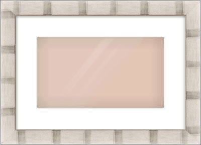 Silver Flat Frame for 32 × 18cm artwork, with Smooth White Single Mount