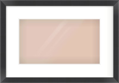 Brushed Black Flat Frame for 32 × 18cm artwork, with Smooth White Single Mount