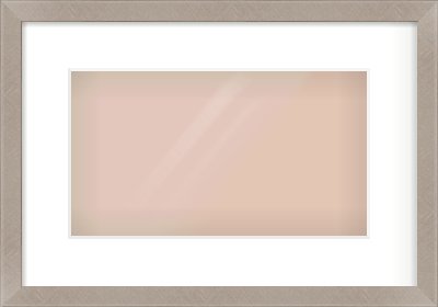 Silver & Black Sided Flat Frame for 32 × 18cm artwork, with Smooth White Single Mount