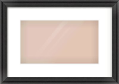 Black Scoop Frame for 32 × 18cm artwork, with Smooth White Single Mount