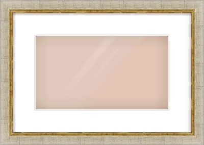 Silver Foil Flat Frame for 32 × 18cm artwork, with Smooth White Single Mount