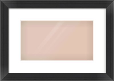 Black Scoop Frame for 32 × 18cm artwork, with Smooth White Single Mount