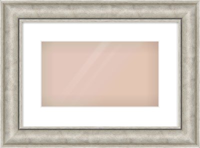 Silver Scoop Frame for 32 × 18cm artwork, with Smooth White Single Mount