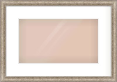 Silver Cushion Frame for 32 × 18cm artwork, with Smooth White Single Mount