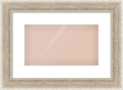 Silver Flat Frame for 32 × 18cm artwork, with Smooth White Single Mount