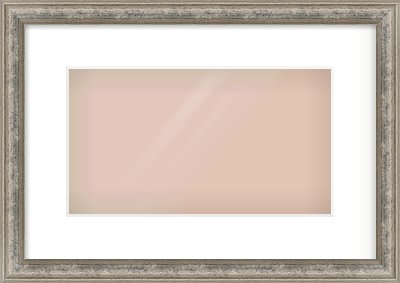 Silver Dome Frame for 32 × 18cm artwork, with Smooth White Single Mount