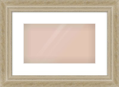 Ivory Scoop Frame for 32 × 18cm artwork, with Smooth White Single Mount