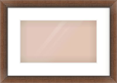 Brown Flat Frame for 32 × 18cm artwork, with Smooth White Single Mount