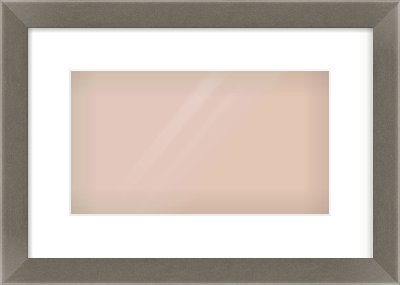 Pewter Flat Frame for 32 × 18cm artwork, with Smooth White Single Mount