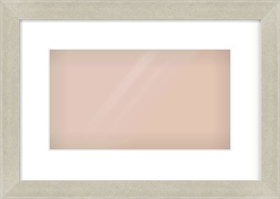 Silver Flat Frame for 32 × 18cm artwork, with Smooth White Single Mount