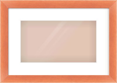 Bronze Flat Frame for 32 × 18cm artwork, with Smooth White Single Mount