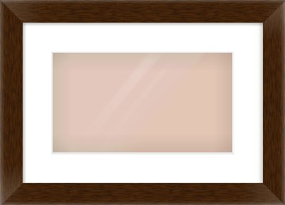 Wenge Flat Frame for 32 × 18cm artwork, with Smooth White Single Mount