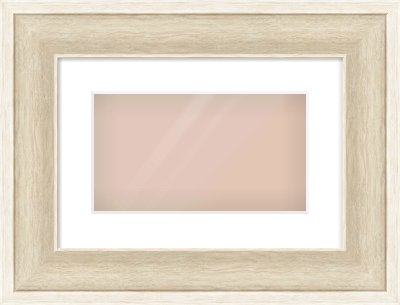 Silver / White Scoop Frame for 32 × 18cm artwork, with Smooth White Single Mount