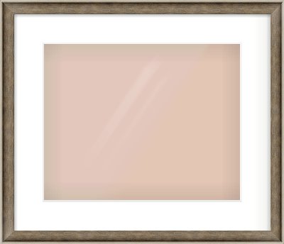 Silver Scoop Frame for 350 × 280mm artwork, with Smooth White Single Mount